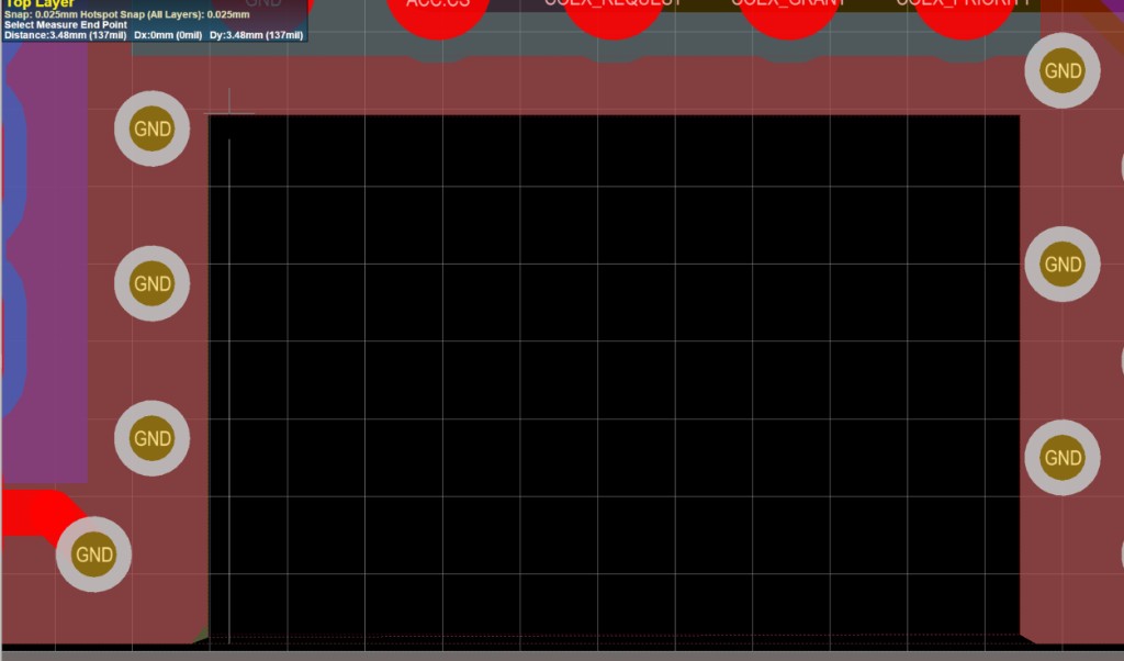A2 antenna keep-out area on 232200 layout (Altium)